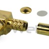 1pce Connector TS9 male plug crimp RG316 RG174 LMR100 COAXIAL Gold Right angle 