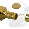 10pcs MCX Connectors Gold-Plated Male Plug Nut Crimp Right Angle RF Adapters