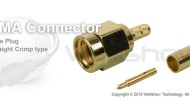 SMA connector male straight crimp for RG174, RG316 coax cable