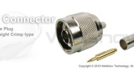 N connector plug straight crimp for RG223 coaxial cable