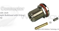 N connector jack straight crimp w/oring for RG316 coax cable