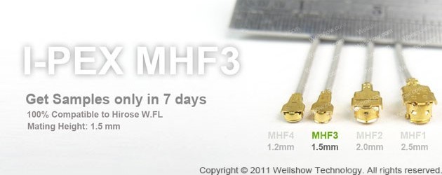 IPEX MHF3 Mini Coax Connector