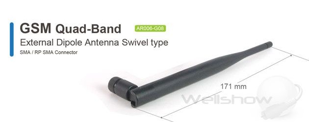 AR006 GSM Quad-Band Antenna Swivel type