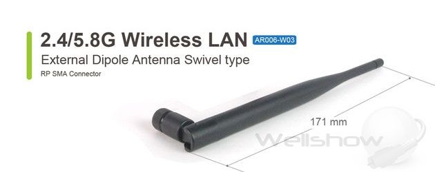 AR006 External 2.4/5.8G WiFi Antenna Swivel Type