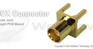 MCX connector jack straight for PCB mount