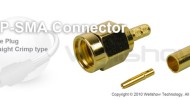 RP SMA connector male straight crimp for RG223 coax cable